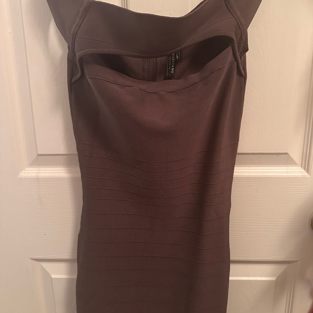 Antonio Maurizi Strapless Chocolate Dress